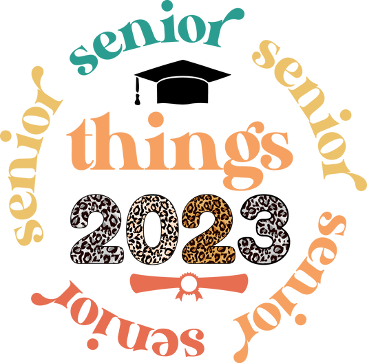 Senior things leopard 2023 circle Design Transfer