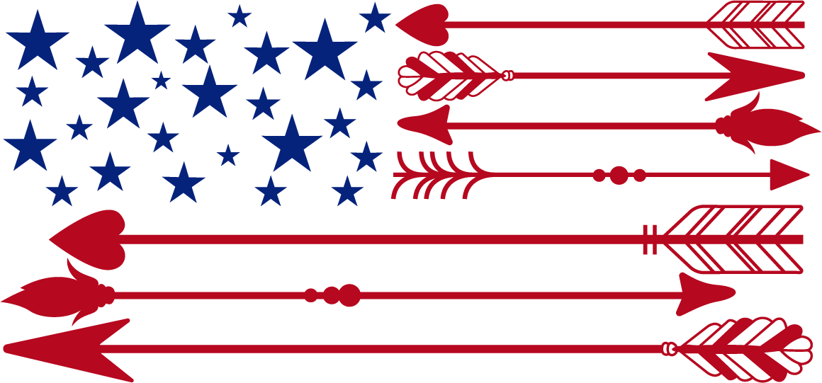 American Flag Arrows Design Transfer