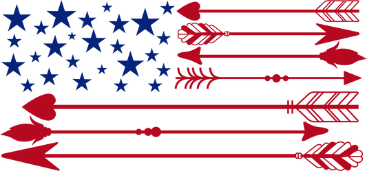 American Flag Arrows Design Transfer