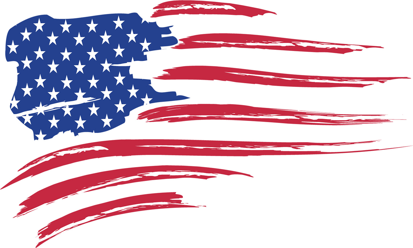 American Flag Distressed Design Transfer