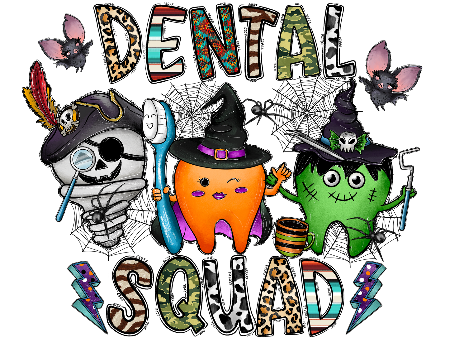 Dental Squad Halloween Design Transfer