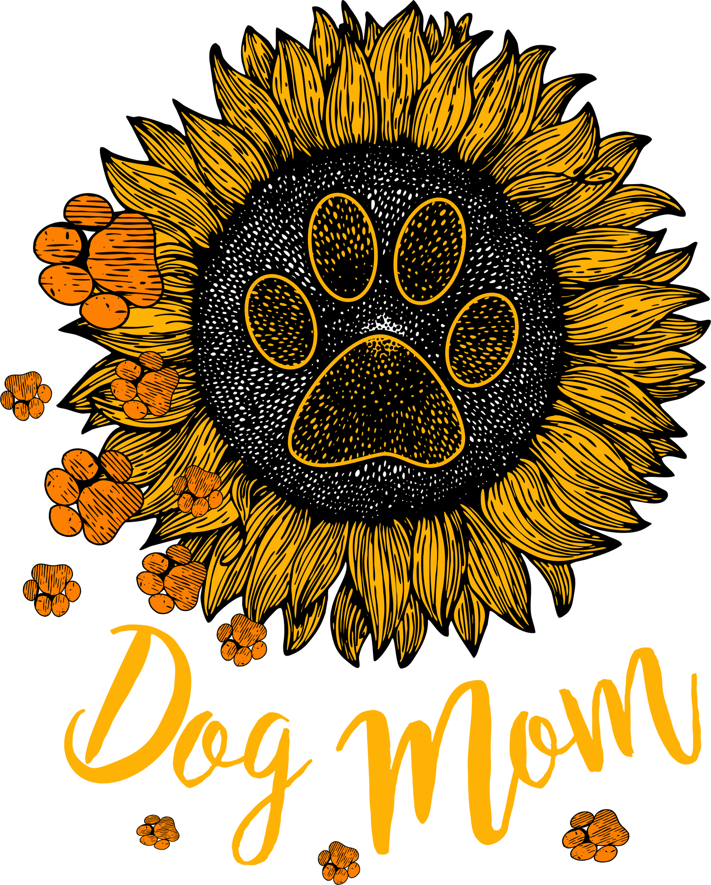 Dog Mom SunflowerDesign Transfer