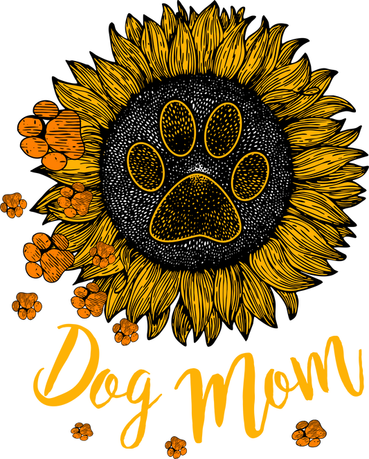 Dog Mom SunflowerDesign Transfer
