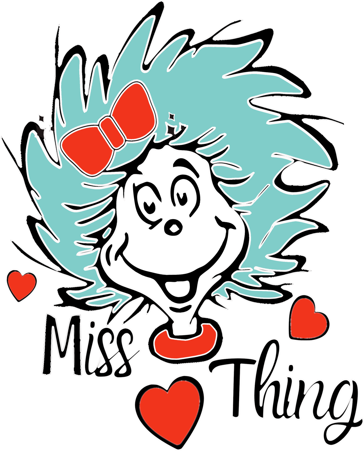 Dr. Suess Miss Thing Design Transfer