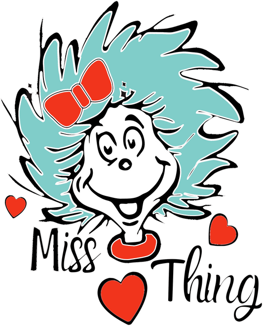 Dr. Suess Miss Thing Design Transfer