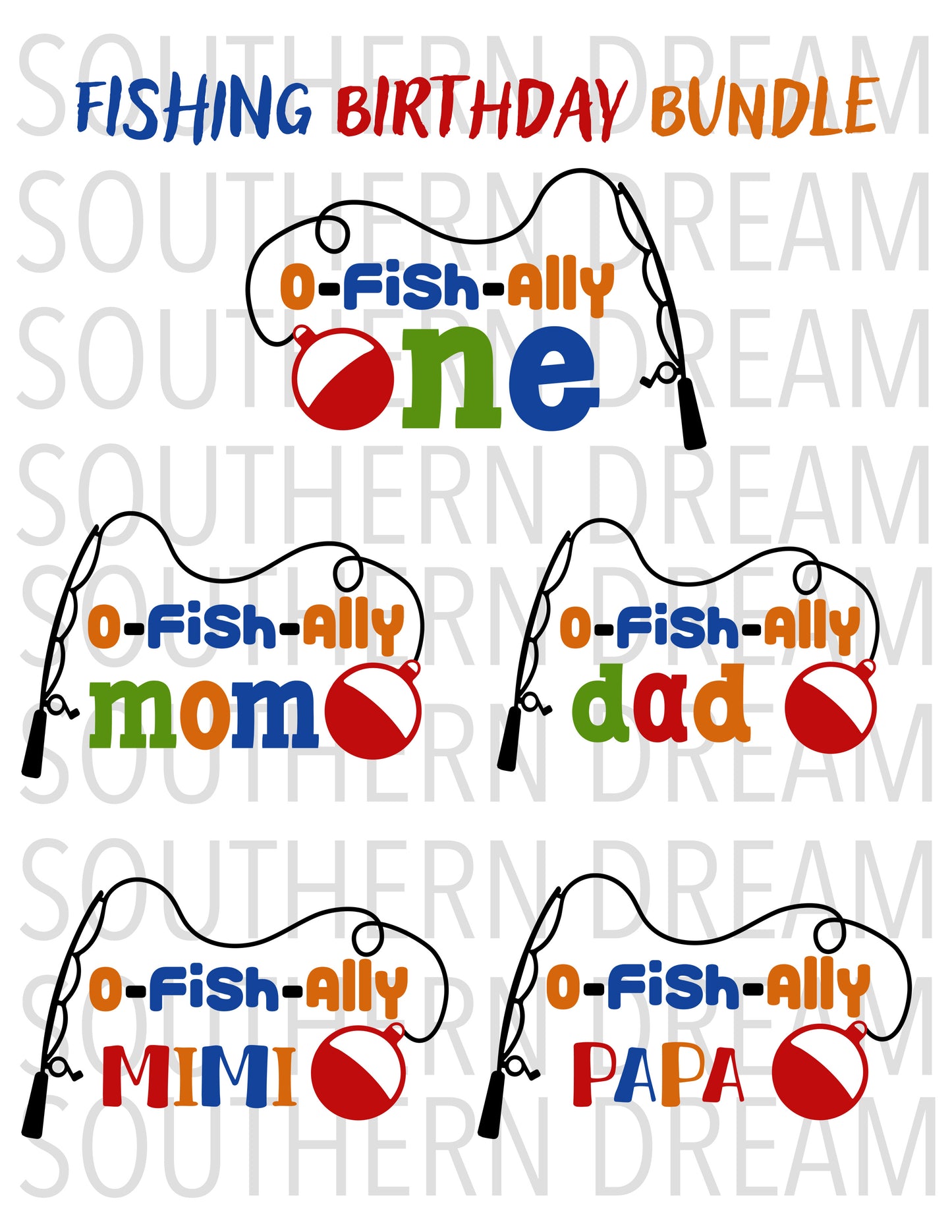 Fishing Birthday Bundle COMPLETED SHIRTS