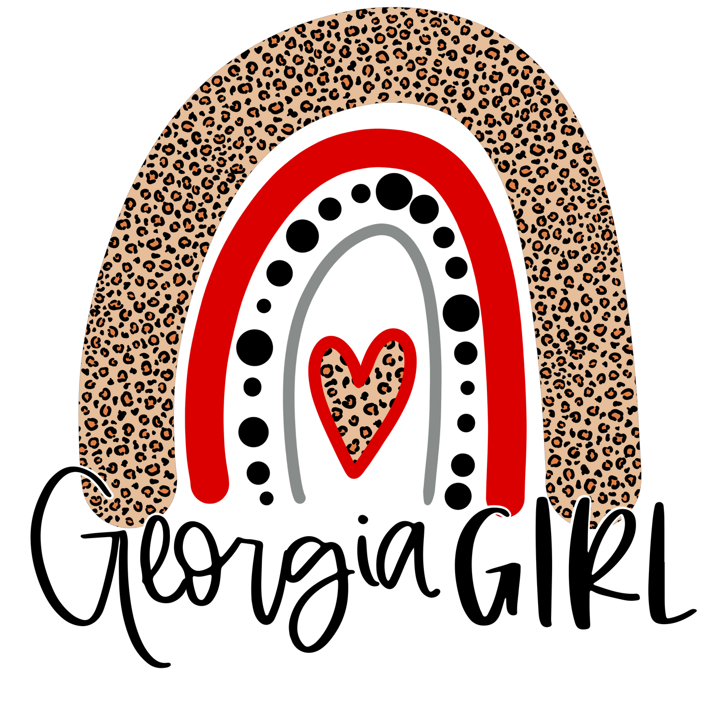 Georgia Girl Rainbow Design Transfer