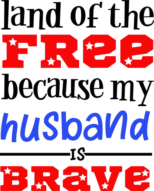 Land of the Free Husband Design Transfer