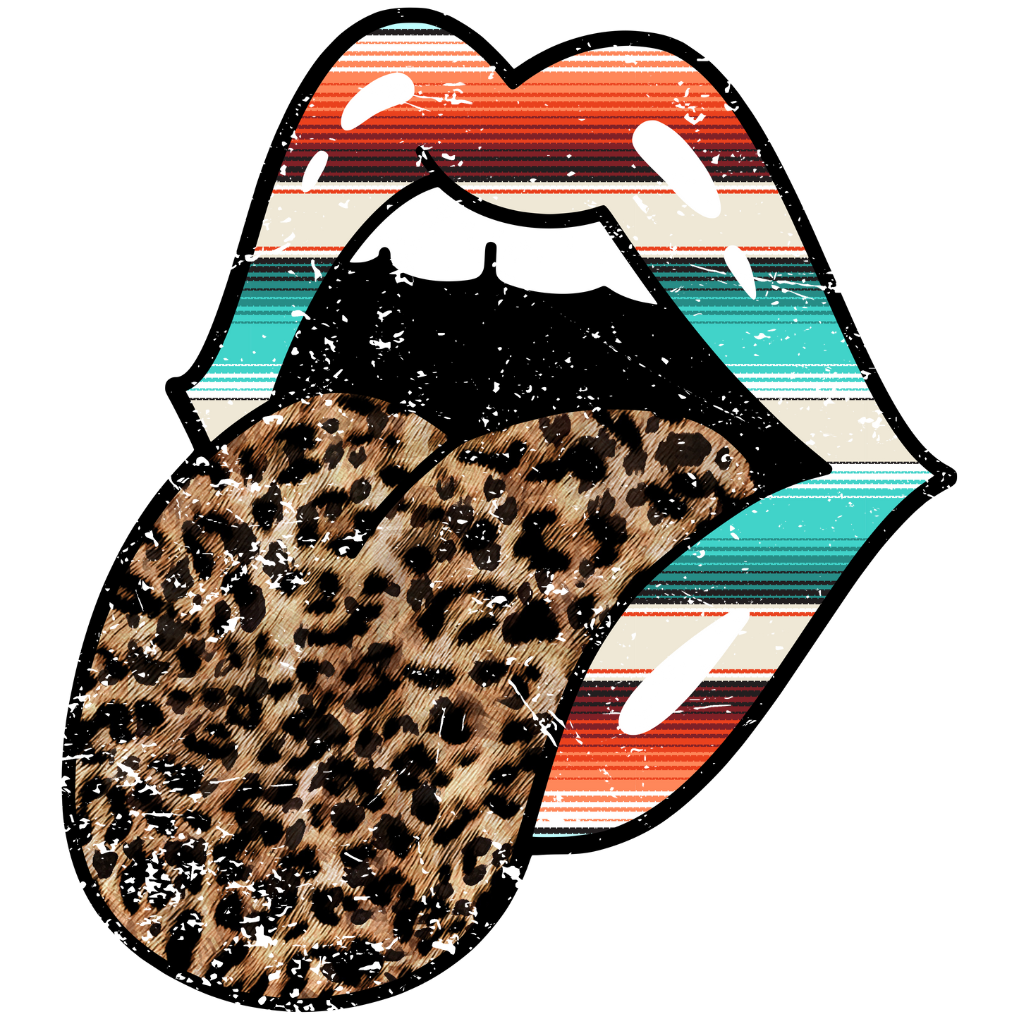Rolling Stone Leopard Tongue Design Transfer