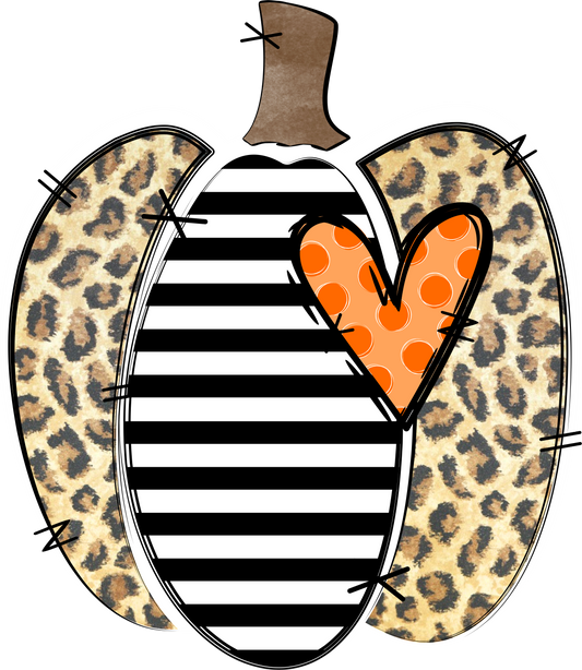Leopard Striped PumpkinDesign Transfer