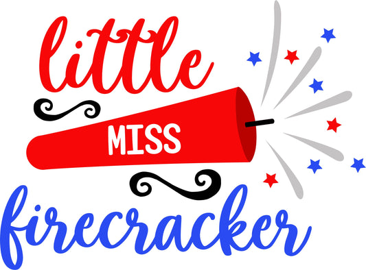 Little Miss Firecracker Design Transfer