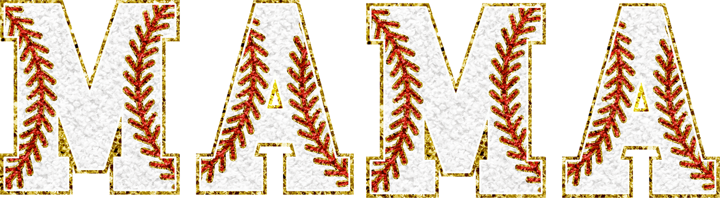 Baseball Lettered Mama Design Transfer