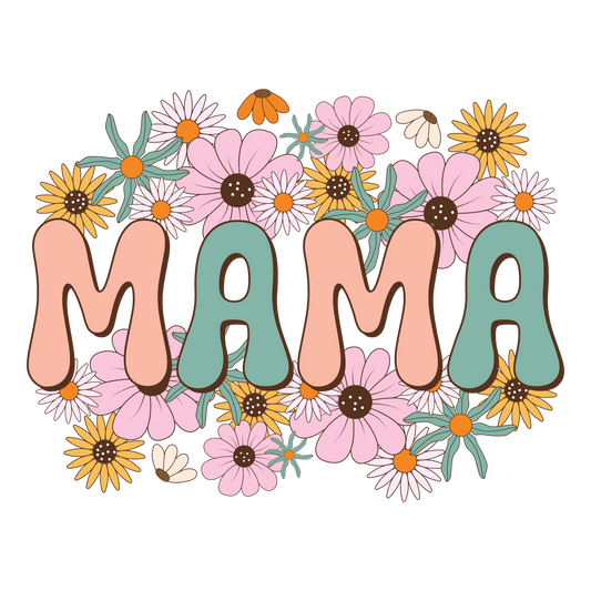 Mama Retro Daisy Design Transfer