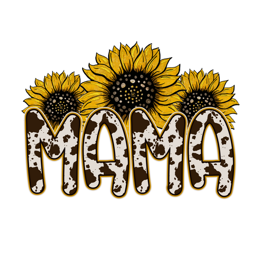 Mama Sunflower Cowhide Design Transfer