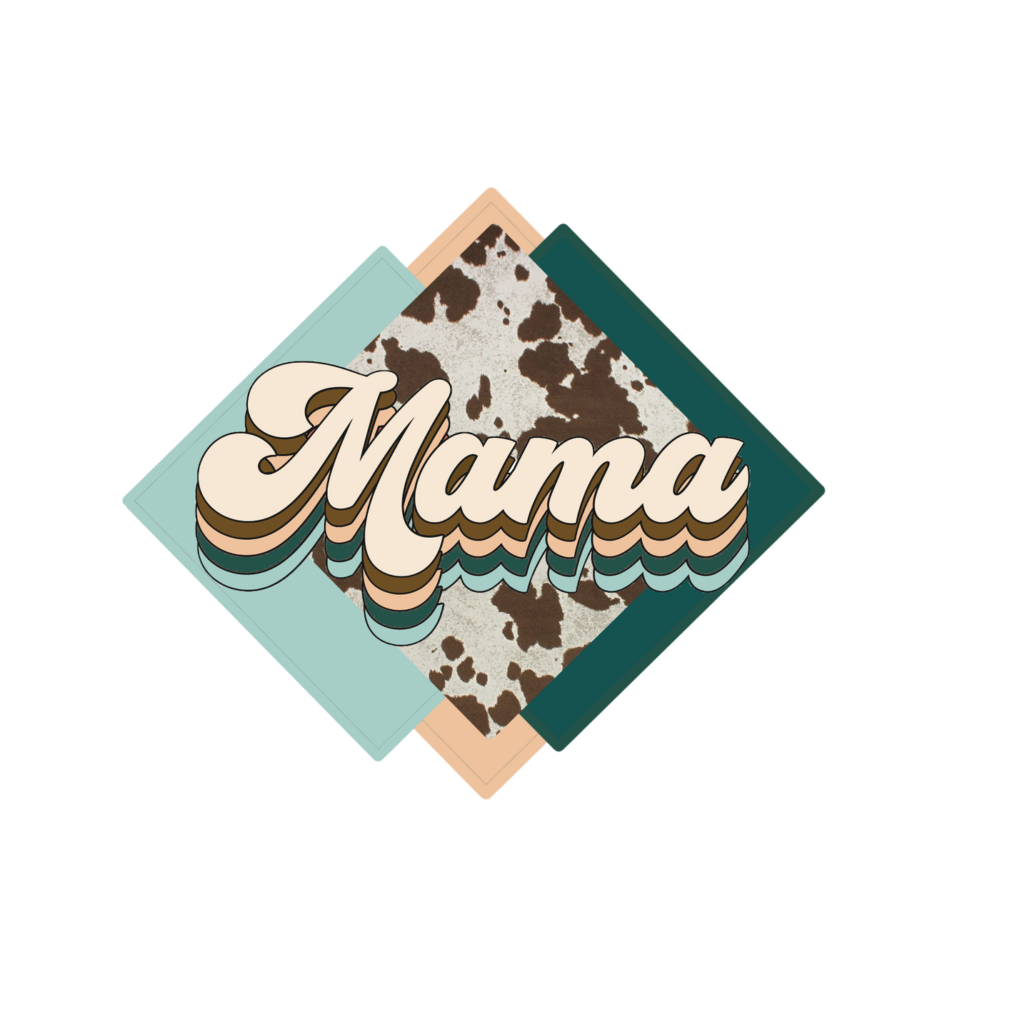 Mama Cow Print Design Transfer