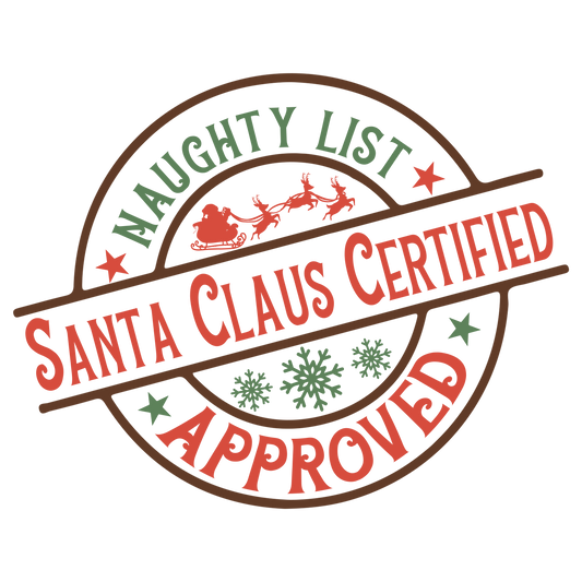 Santa Claus Certified Naughty List Design Transfer