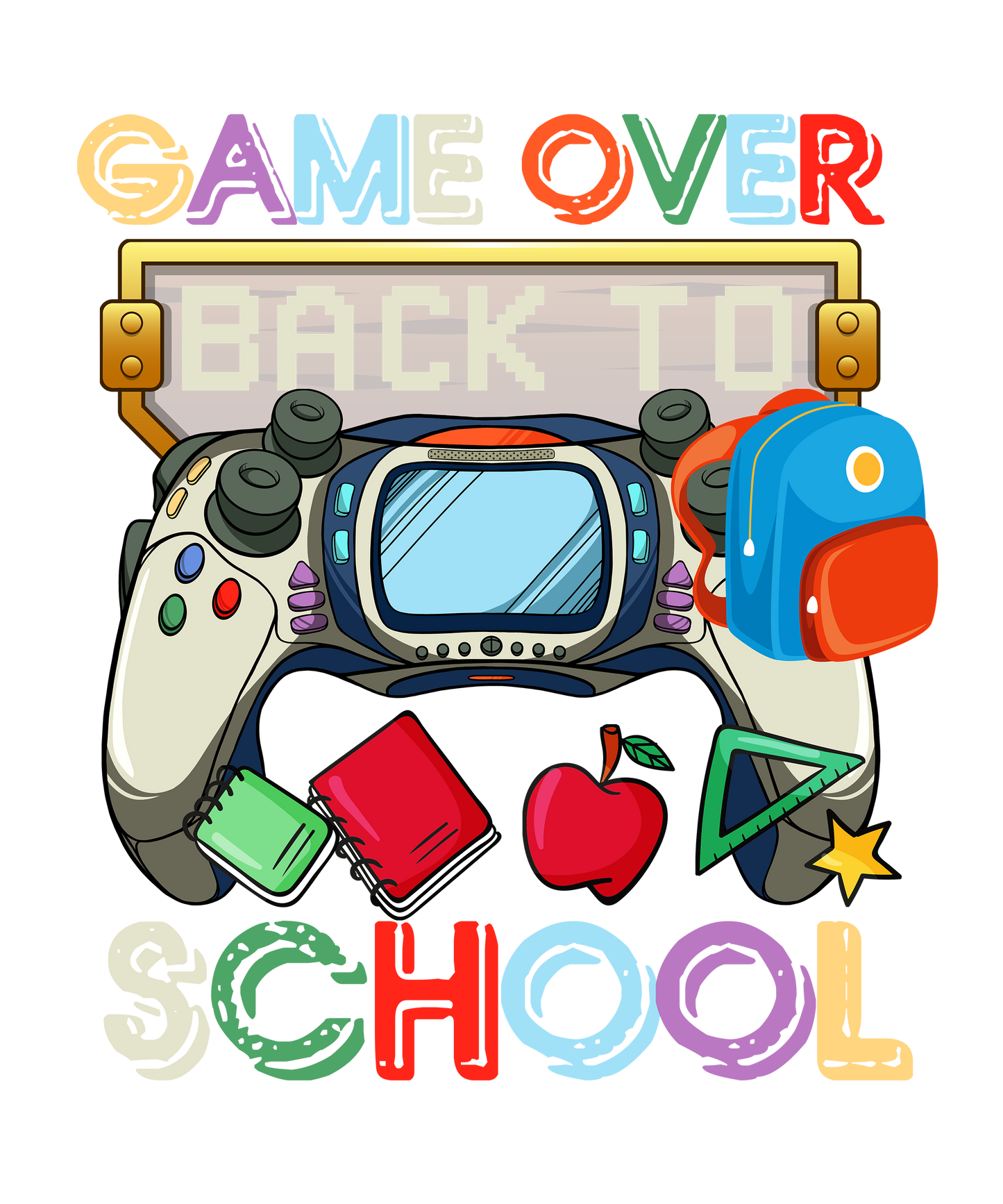 Game Over Back to School Design Transfer