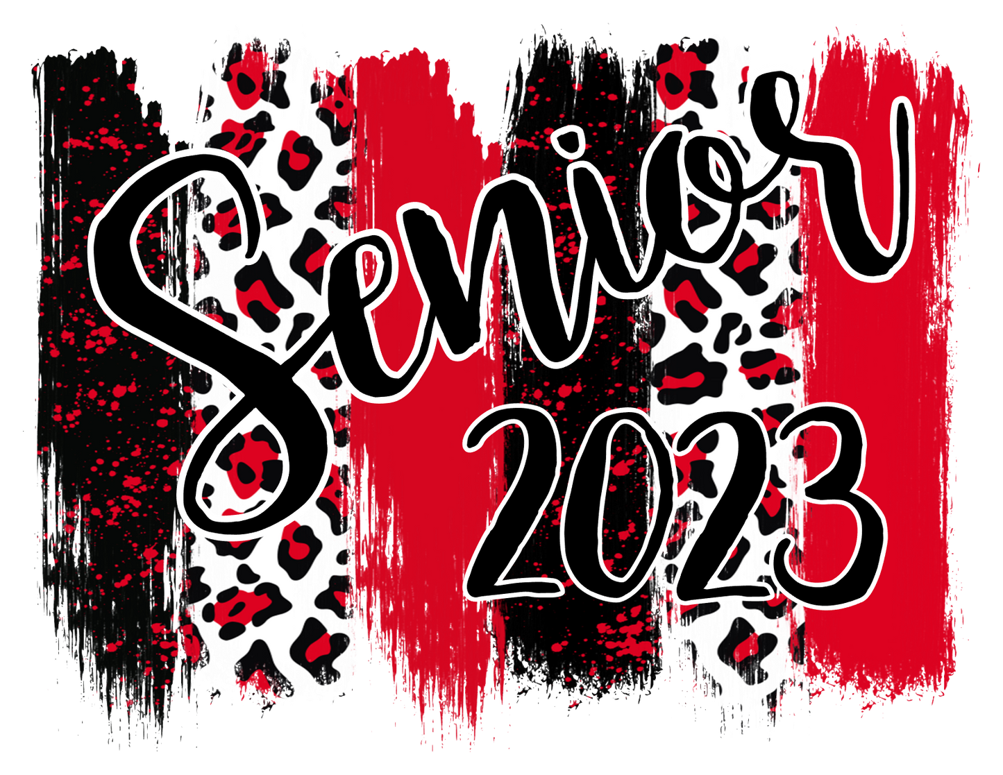 Senior 2023 Cheetah Stripes Design Transfer