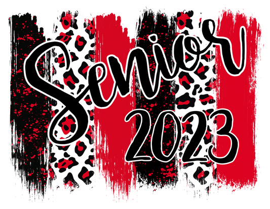 Senior 2023 Cheetah Stripes Design Transfer