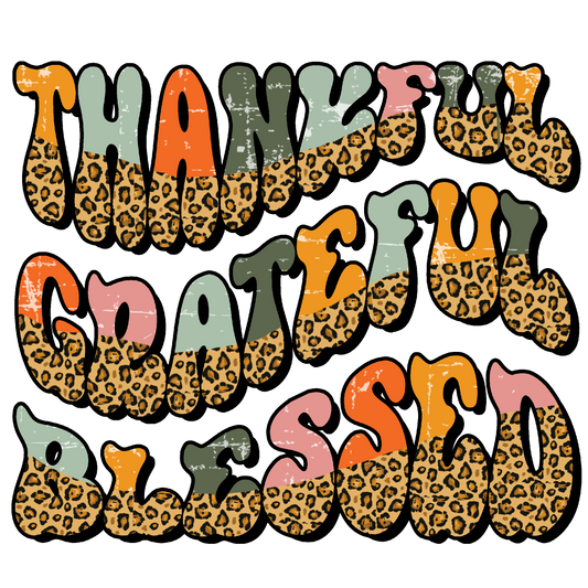 Thankful, Grateful, Blessed Fall Design Transfer