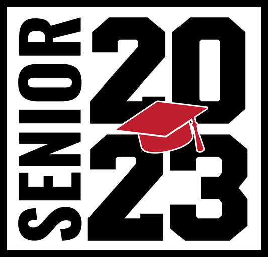 Senior 2023 Square with cap Design Transfer