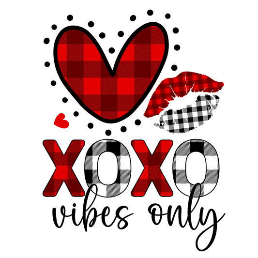 XOXO Vibes Only Valentine Design Transfer