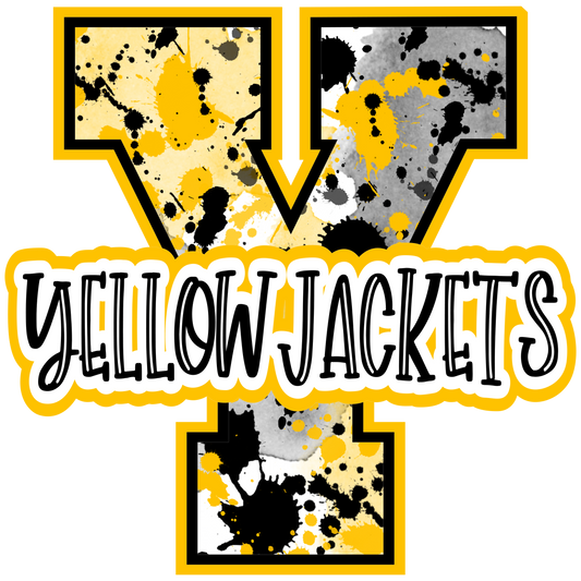 Yellow Jackets Splatter Design Transfer