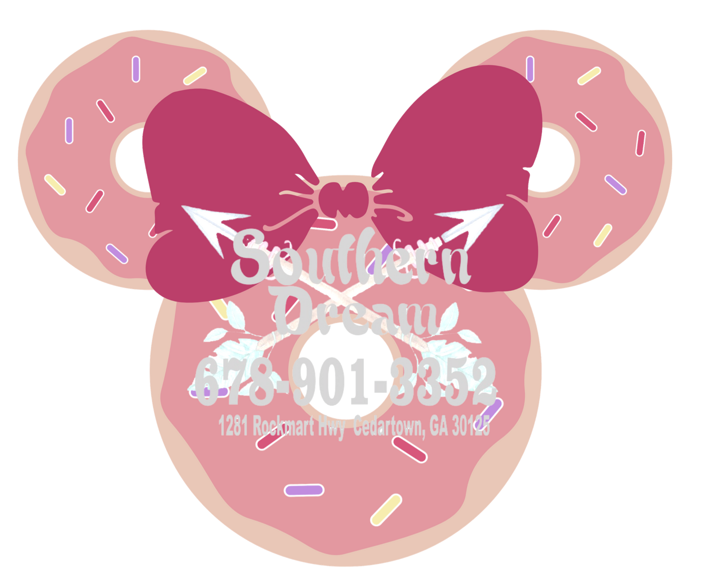 Pink Mickey Donut Design Transfer