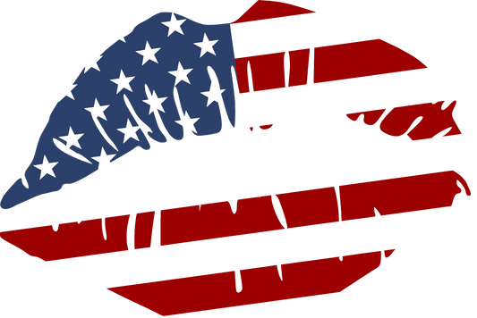 American Flag LipsDesign Transfer