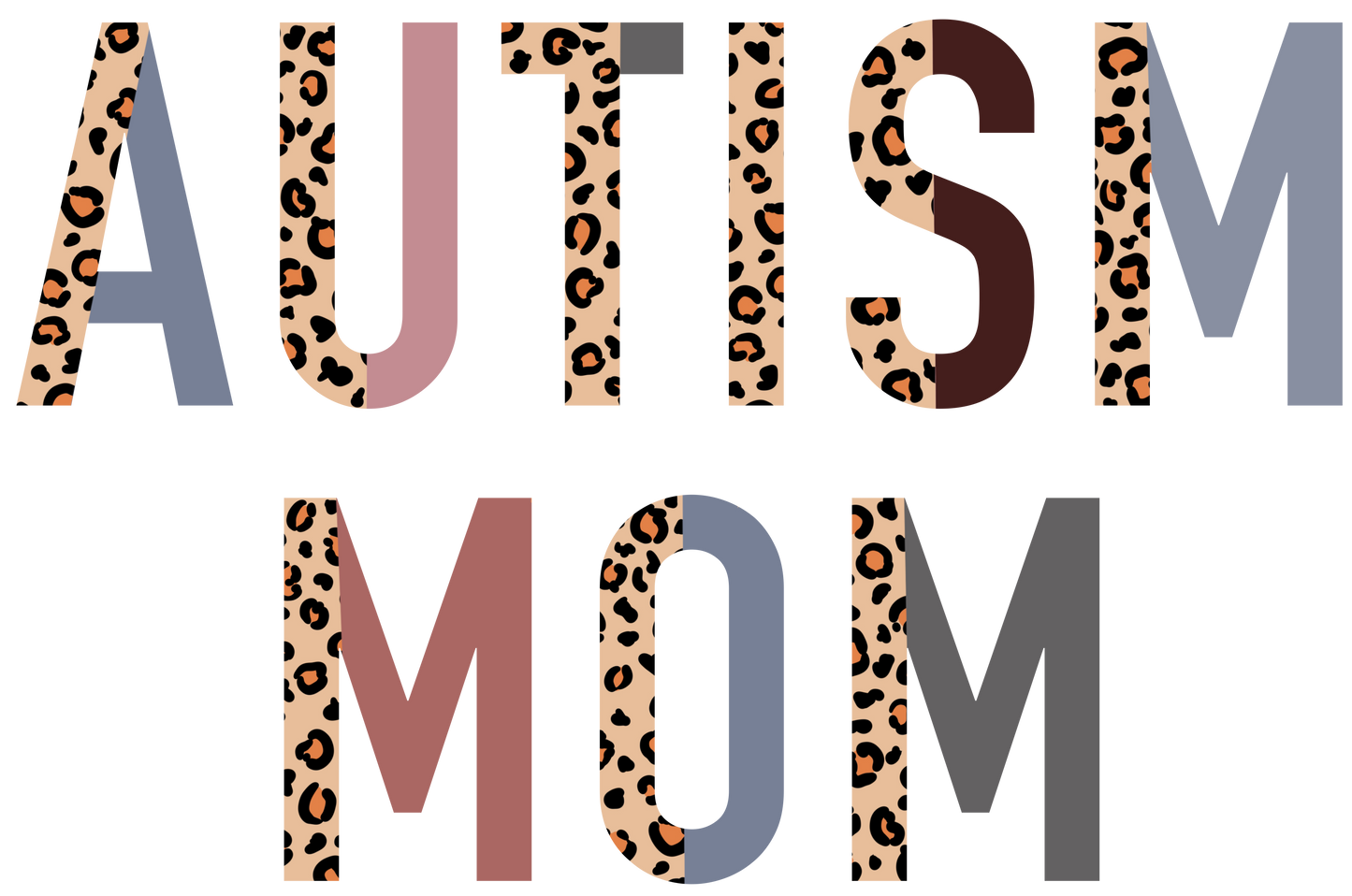 Autism Mom Boho Design Transfer