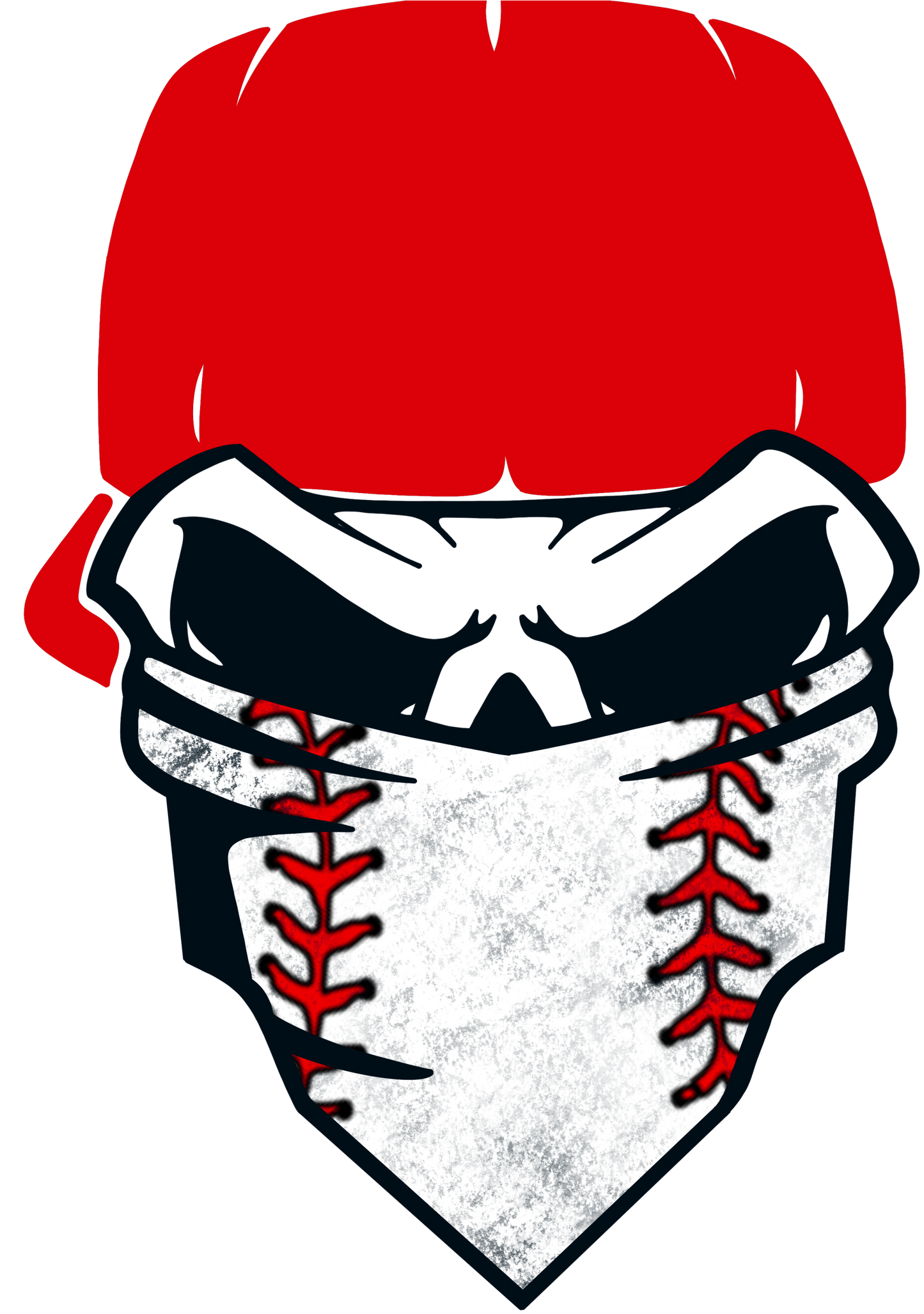 Baseball Dad Skull Design Transfer