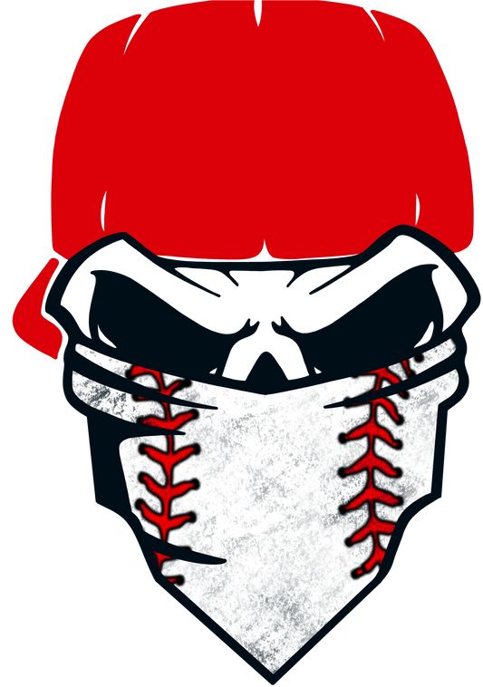 Baseball Dad Skull Design Transfer