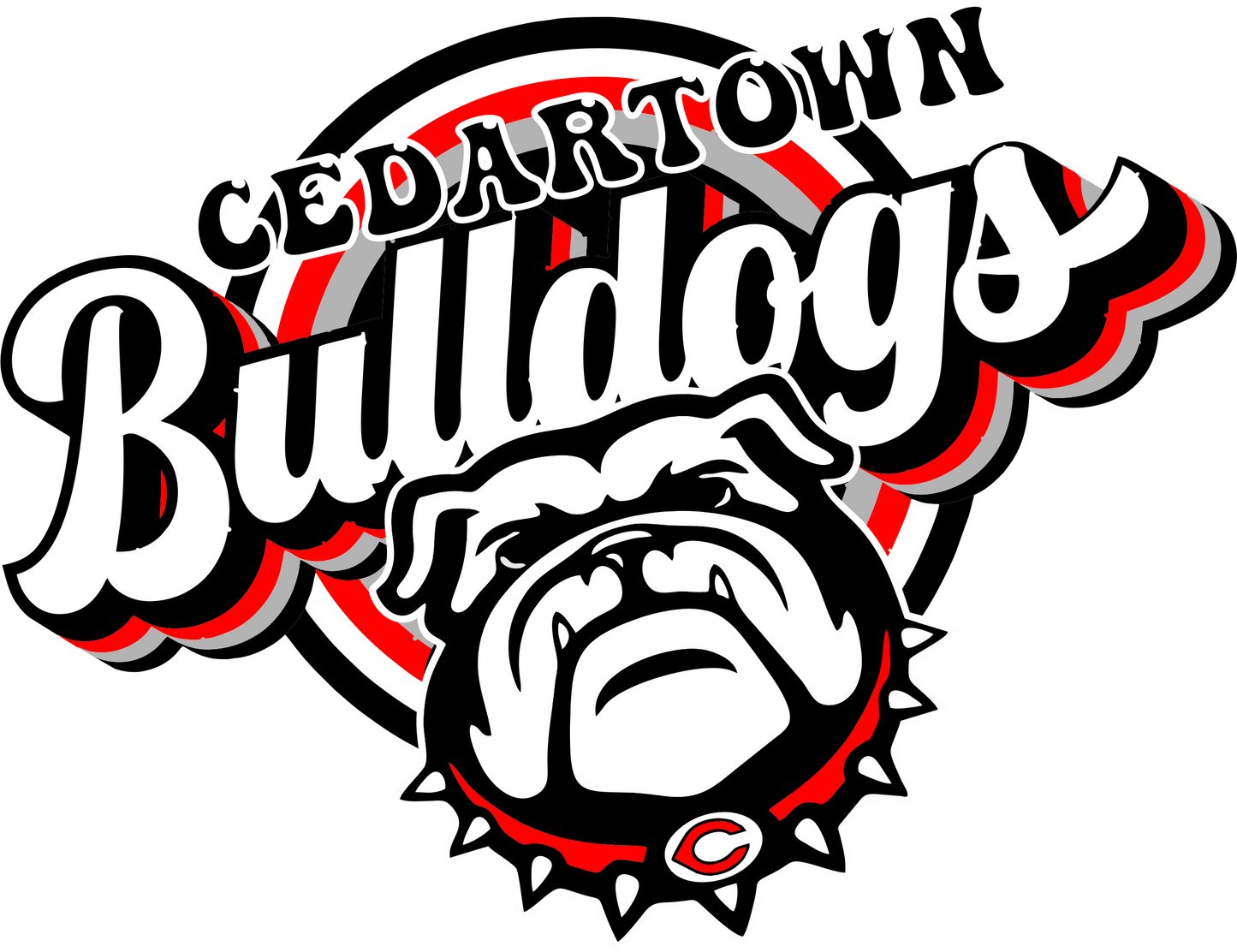 Cedartown Bulldogs Retro Design Transfer