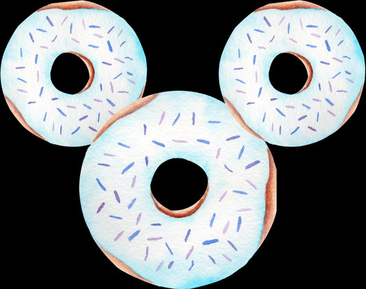 Mickey Blue Donut Design Transfer