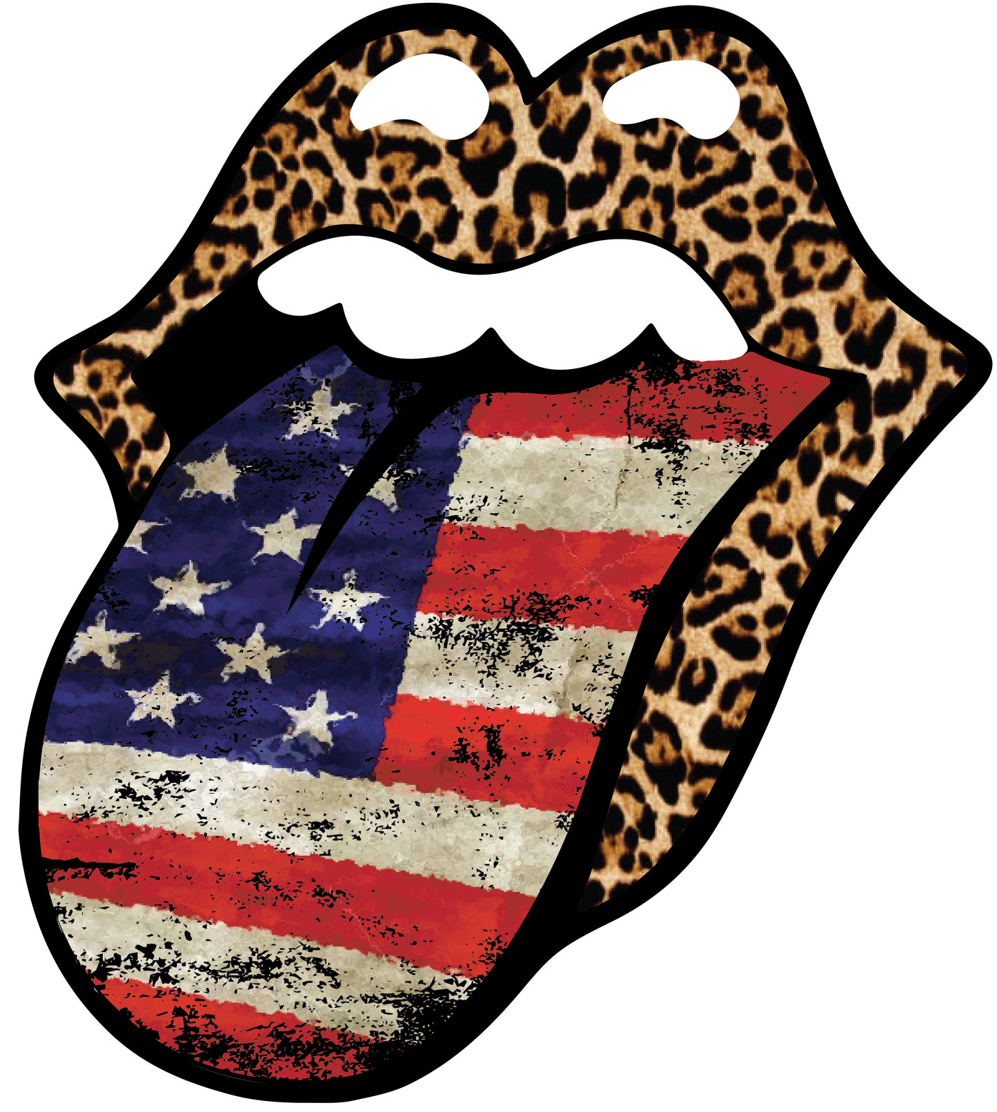Cheetah American Flag Tongue