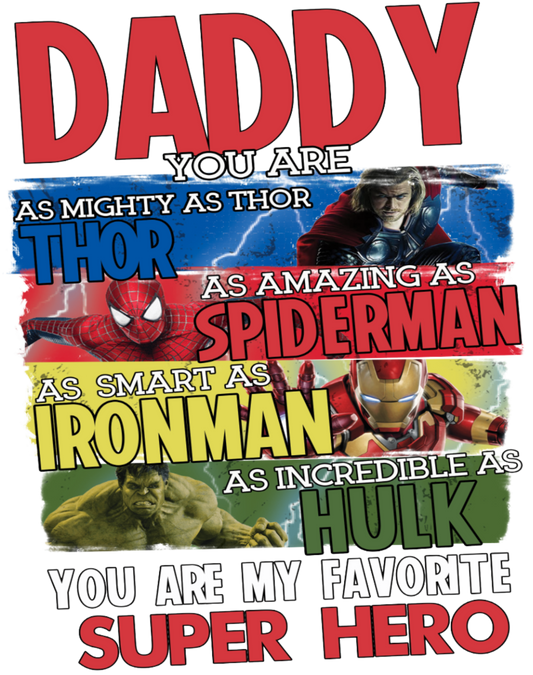 Daddy Superhero Design Transfer