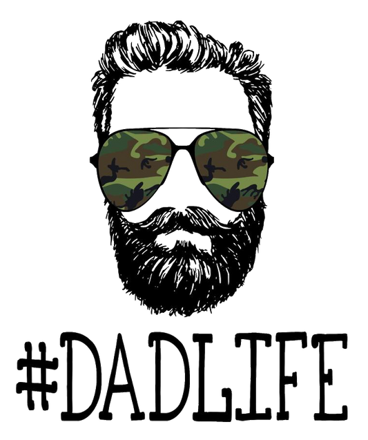 Bearded Dad Life- Camo Design Transfer