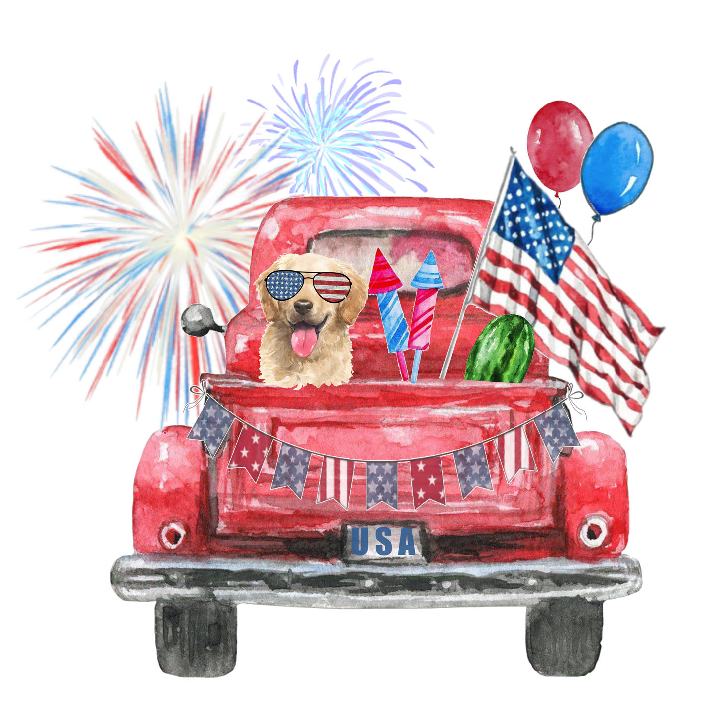 Fourth of July Truck Design Transfer