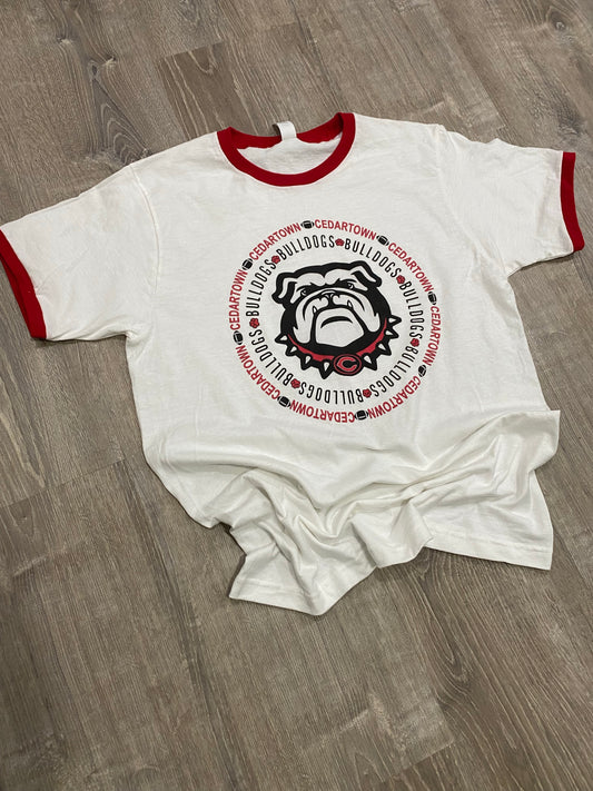 Ringer Tee Cedartown Bulldog Shirt