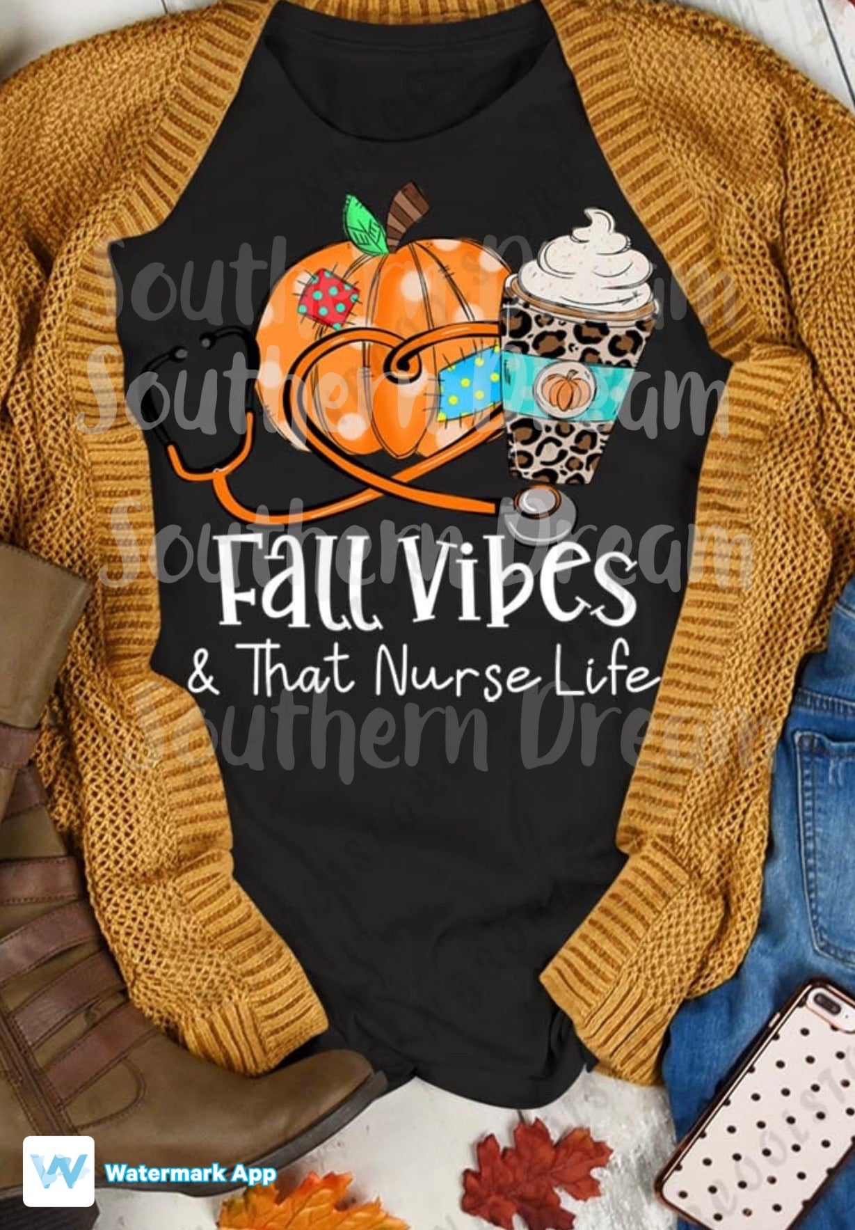 Fall Vibes Living that Nurse Life transfer