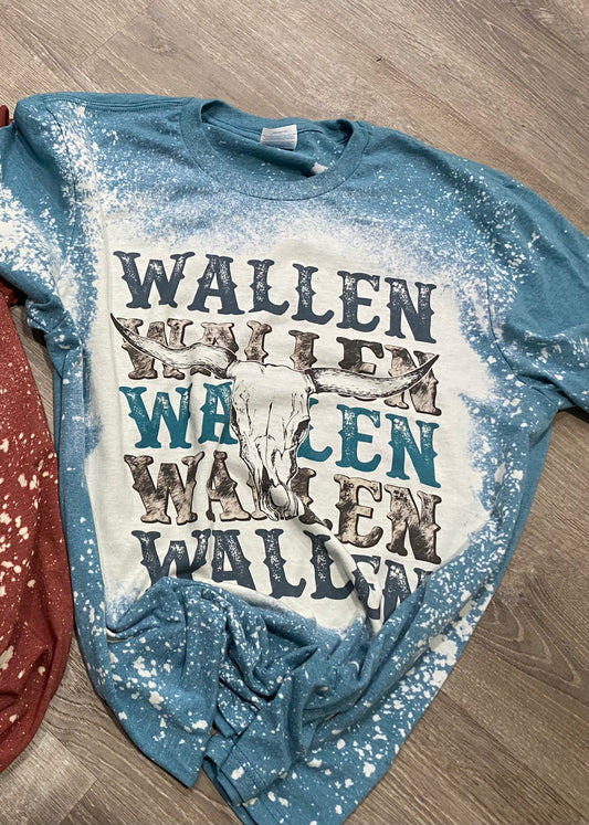 Blue Wallen Bleached T-Shirt