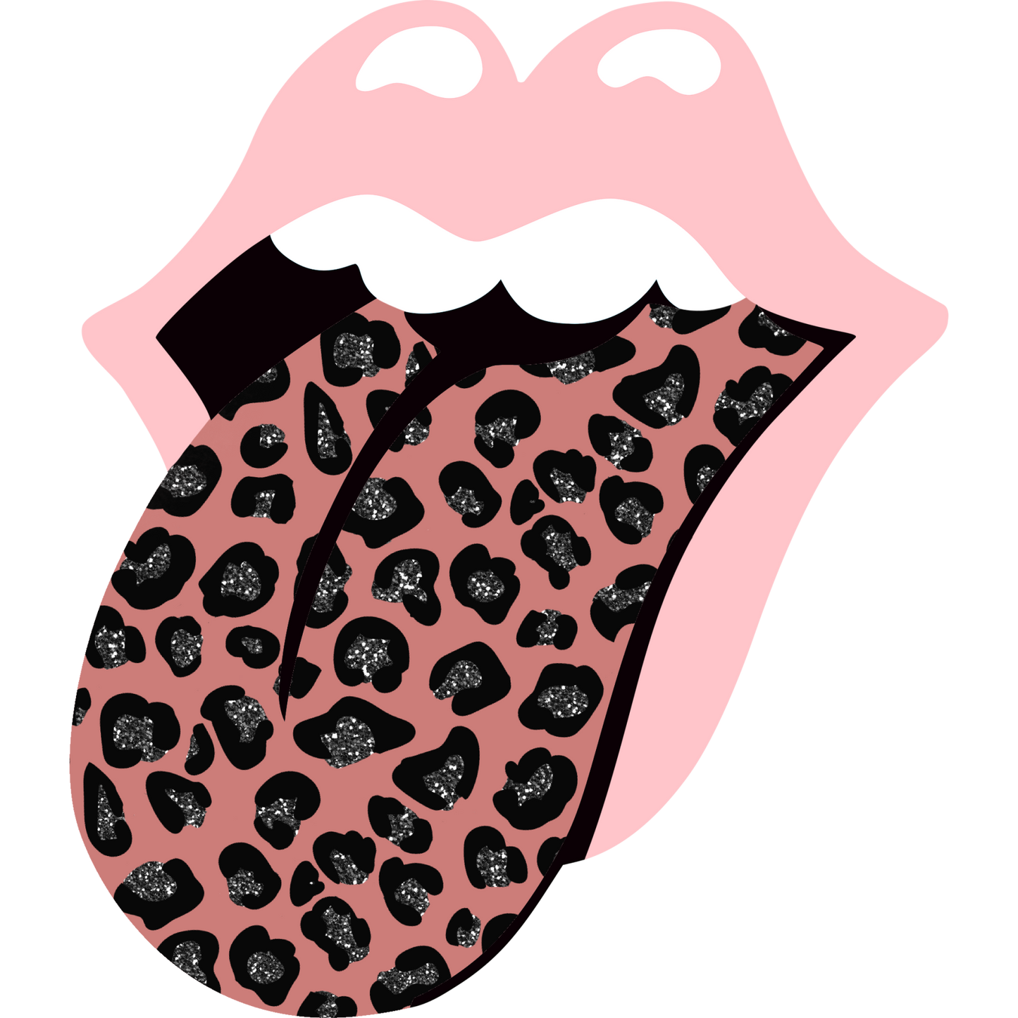 Pink Leopard TongueDesign Transfer
