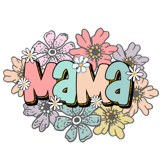 Mama Spring Floral Design Transfer
