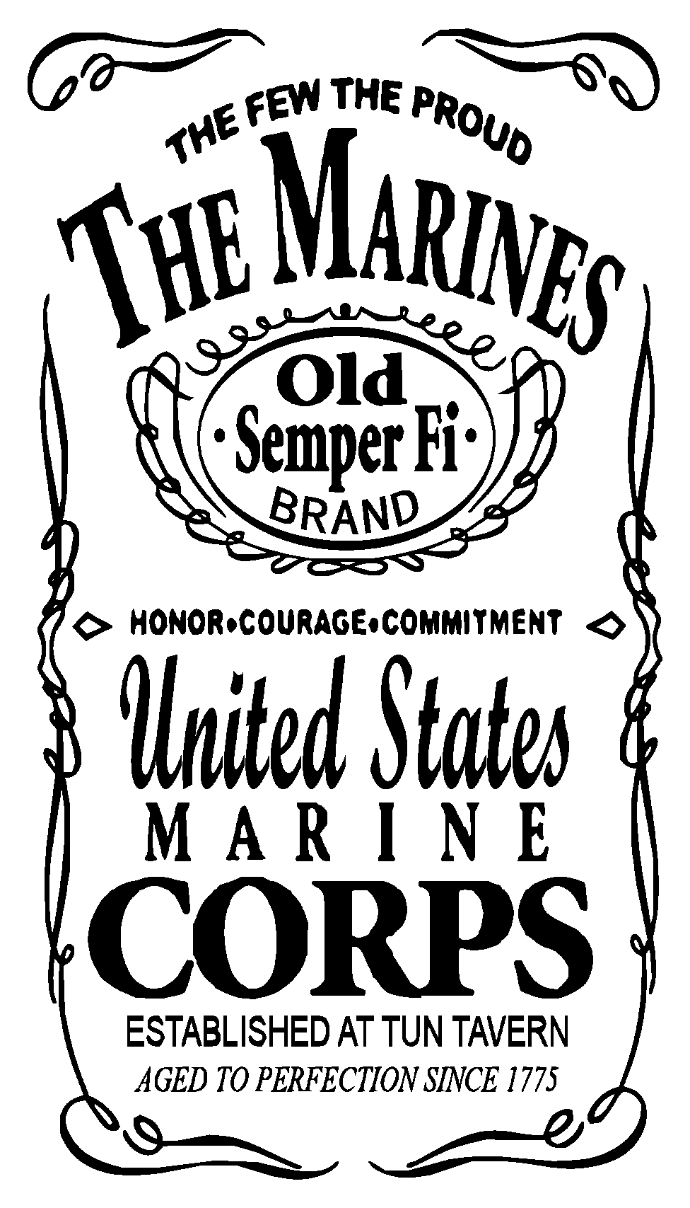 The Marines Semper Fi Design Transfer