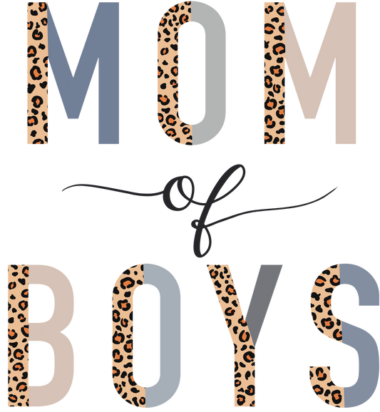 Mom of Boys Boho Design Transfer