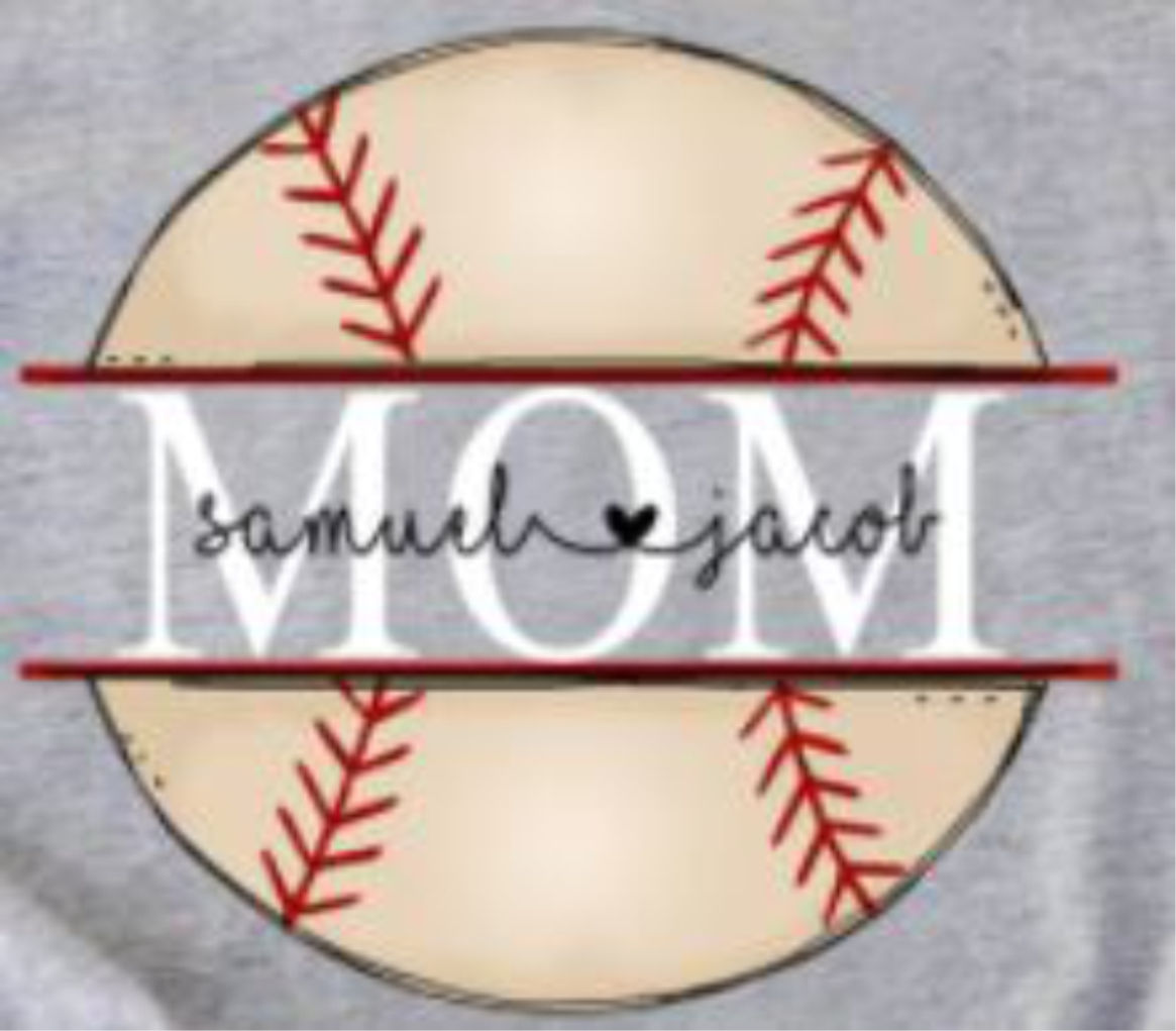 Vintage Split Baseball Design Transfer