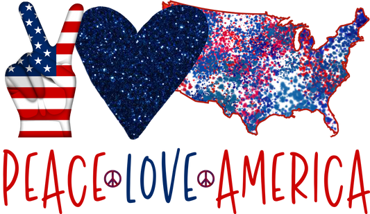 Peace Love America Design Transfer