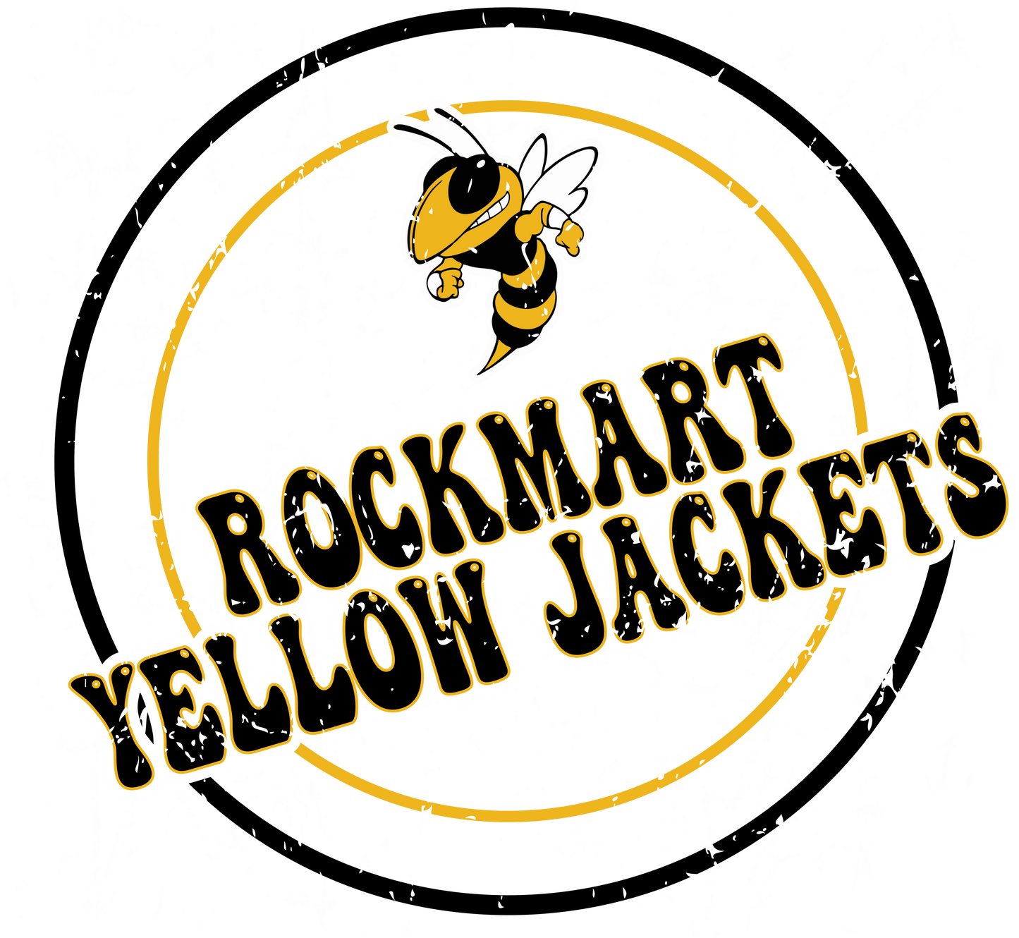 Rockmart Yellow Jackets Circle Design Transfer